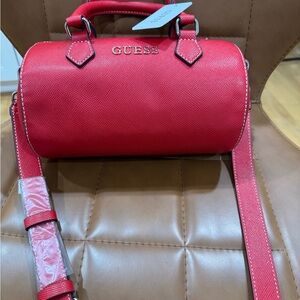 GUESS Red Barrel Crossbody Satchel